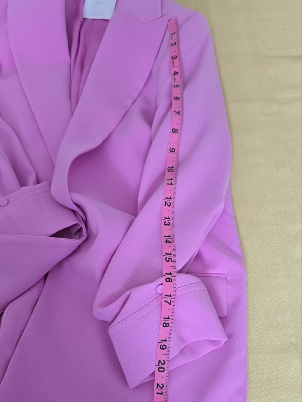 Mango Tailored jacket with turn-down sleeves - Pink - Picture 13 of 14
